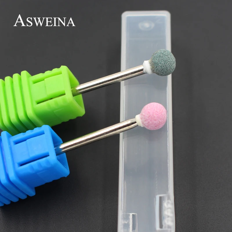 ASWEINA 1 шт. сферические керамические сверла для ногтей 3/3" Профессиональный маникюр электрические сверла аксессуары инструменты для ногтей