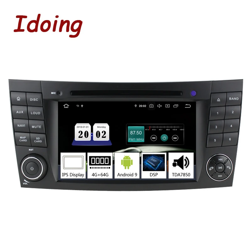 Idoing 7 &quot4G + 64G 8Core 2 din Andriod 9 0 автомобильный Радио gps DVD мультимедийный плеер для Mercedes