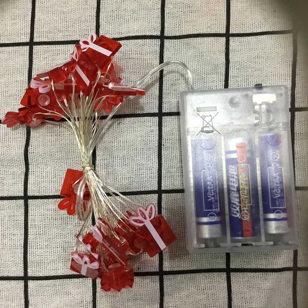 2 м 20LED рождественские гирлянды светильник Санта Клаус Снежинка дерево