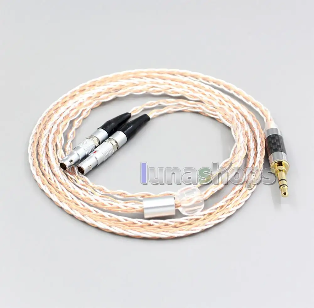 

LN006921 XLR 6.5mm 800 Wires Silver + OCC Headphone Cable For Ultrasone Veritas Jubilee 25E 15 Edition ED 8EX ED15 Headphone