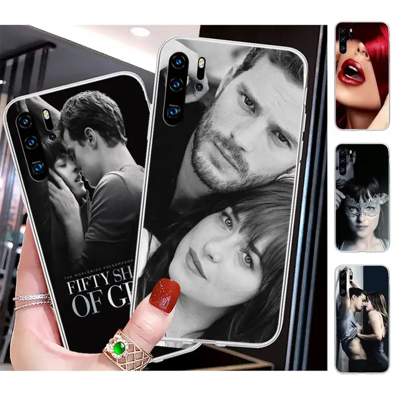 

Fifty Shades Of Grey Darker Freed Phone Case For Huawei P20 P40 Lite P30 Pro P Smart 2019 Nova 3e 6 Se Transparent Soft Cover