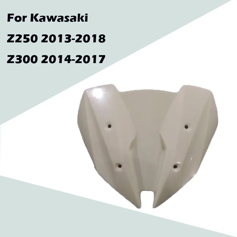 

For Kawasaki Z250 2013-2018 Z300 2014-2017 Motorcycle Accessories Unpainted Wind Shield ABS Injection Fairing