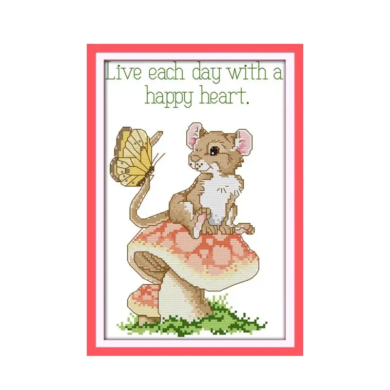 

Набор для вышивки крестиком Joy Sunday, Набор для вышивки с тиснением, счастливая Повседневная мультяшная картина, 11ct 14ct, подсчитанный Декор «сд...