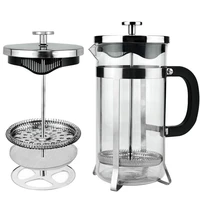 french press coffee maker large capacity manual heat resistant double glass transparent multifunction espresso coffee press