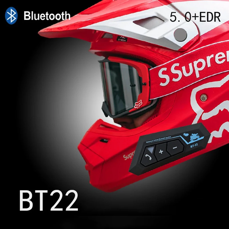 Motorcycle Bluetooth Headset Intercom Interconnection Outdoor Riding Communication BT5.0 Stereo Interphone | Автомобили и