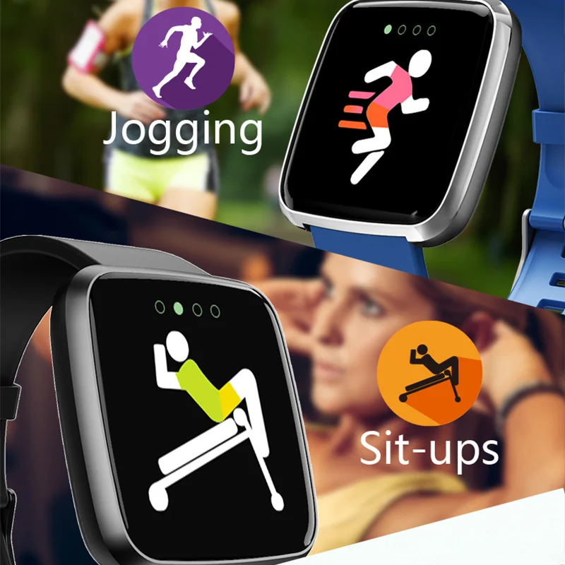 Модные водонепроницаемые цифровые часы с цветным экраном IP67 женские спортивные