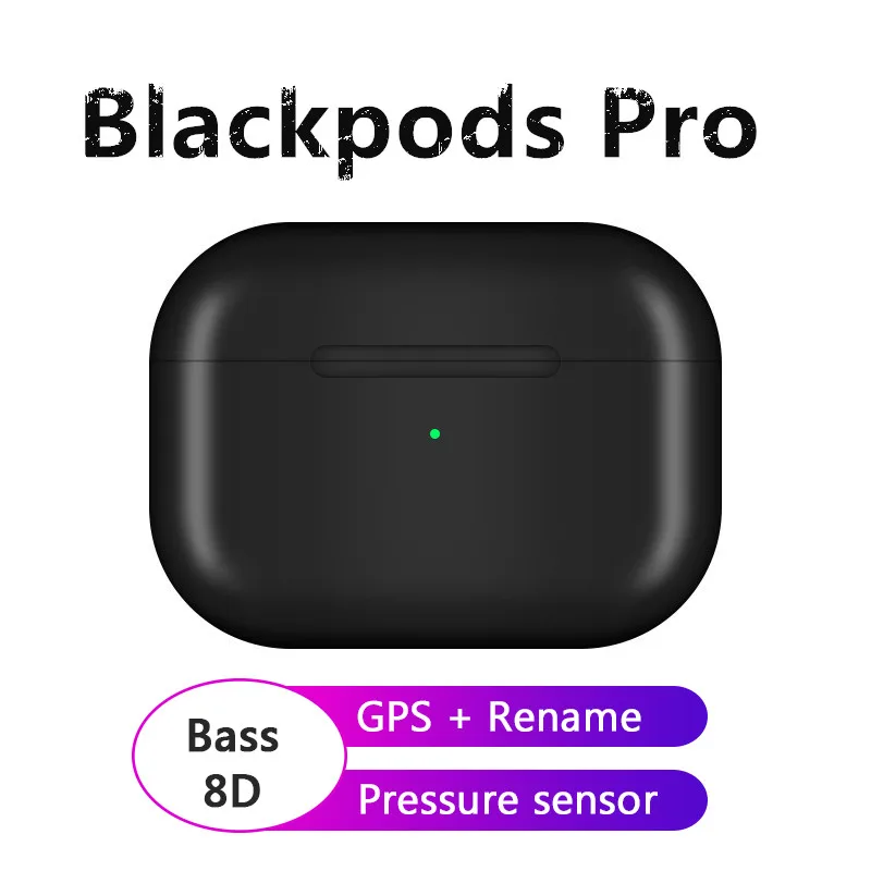 Беспроводные Bluetooth наушники Blackpods Pro tws i900000 pro с датчиком давления GPS и сменным