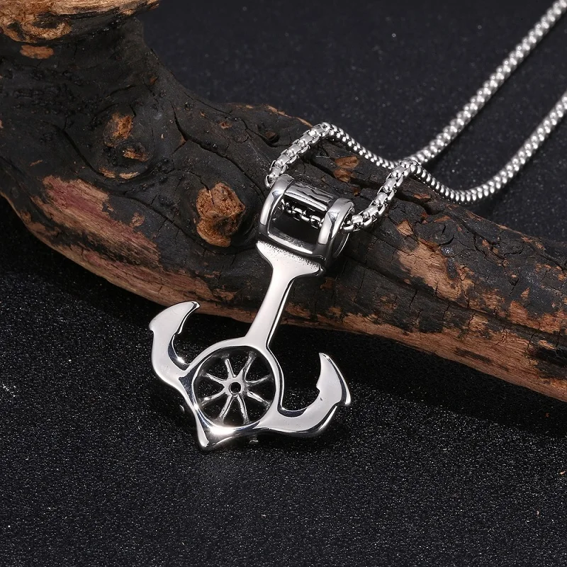 Винтажная Подвеска из нержавеющей стали в форме руля Креативный дизайн мужские