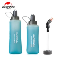 naturehike soft flask 280ml 420ml hydration bladder outdoor foldable molle bike running water bag survival hiking water bottle