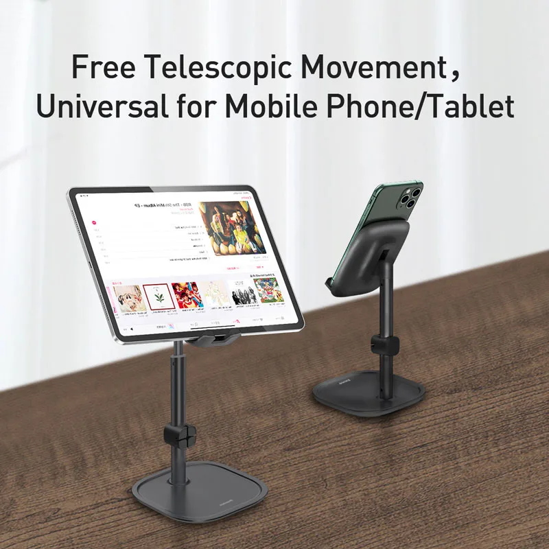 baseus telescopic desktop phone holder for tablet pad desktop holder stand for cell phone table holder mobile phone stand mount free global shipping