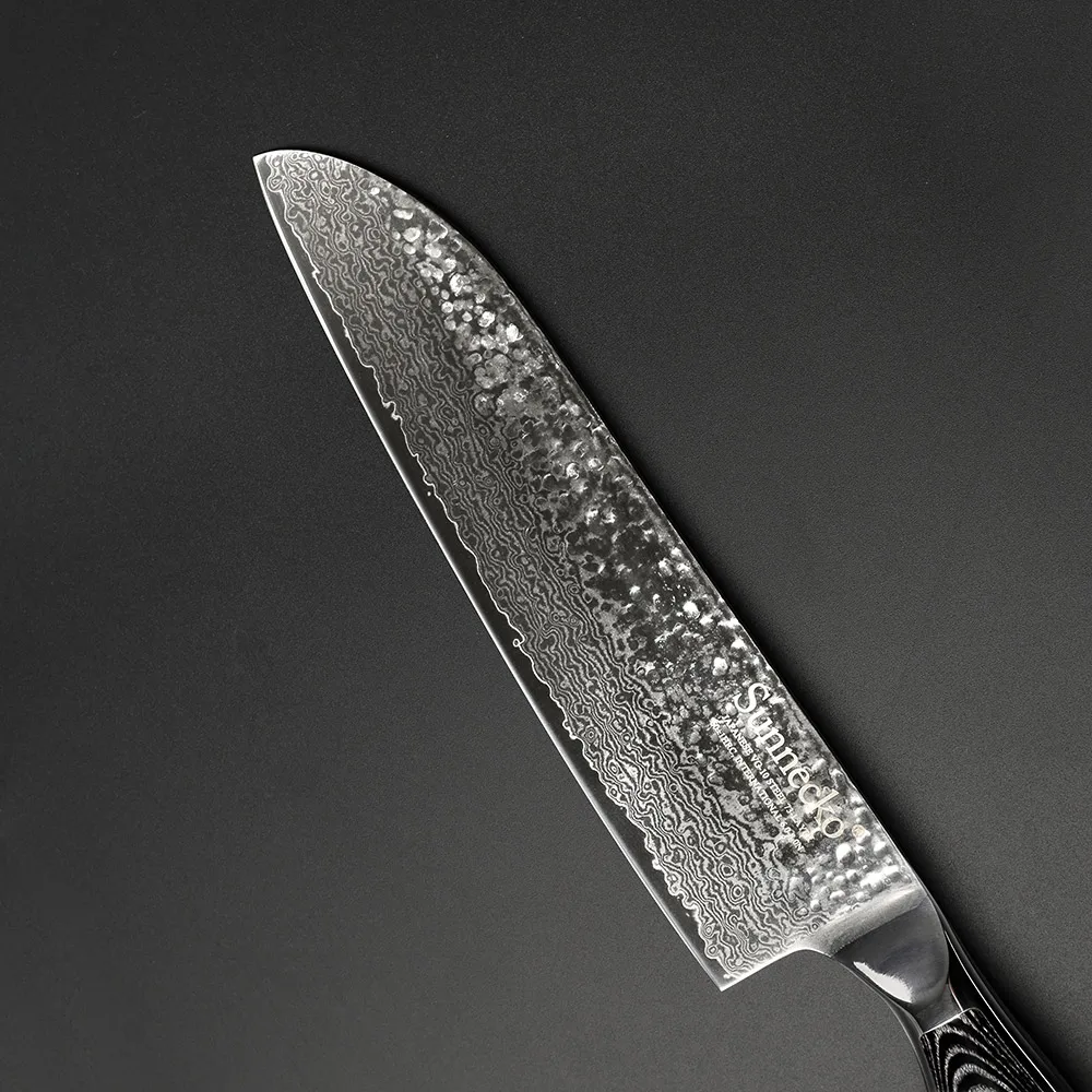 SUNNECKO высококачественные Santoku ножи для чистки овощей и фруктов Дамасская сталь