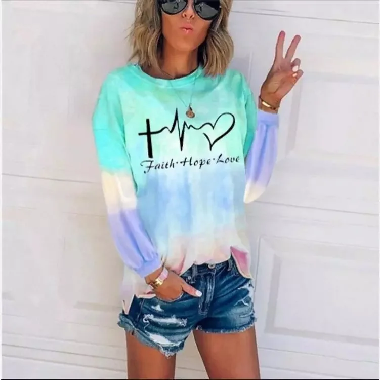 

Autumn women's top tapered round neck casual long sleeve T-shirt