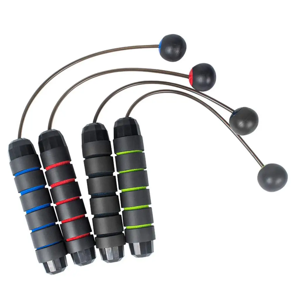 

Weighted Ropeless Corded Jump Rope Foam Handle Adjustable Skipping Jump Rope for Adult and Children Fitness Training Tool