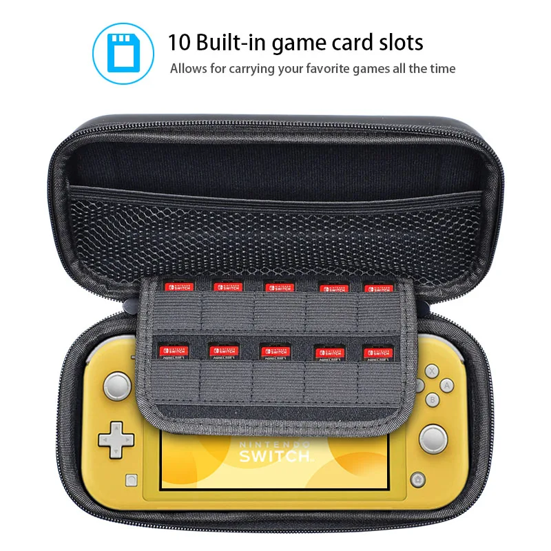 Carrying Case for Nintendo Switch Lite Portable Hard Shell Upgraded EVA Tough Storage Travel Bag Holder with Grid Pocket | Электроника