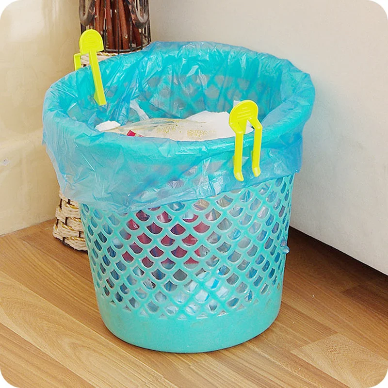 4 шт. пластиковый держатель для мусорного мешка Зажим мусорная корзина зажим