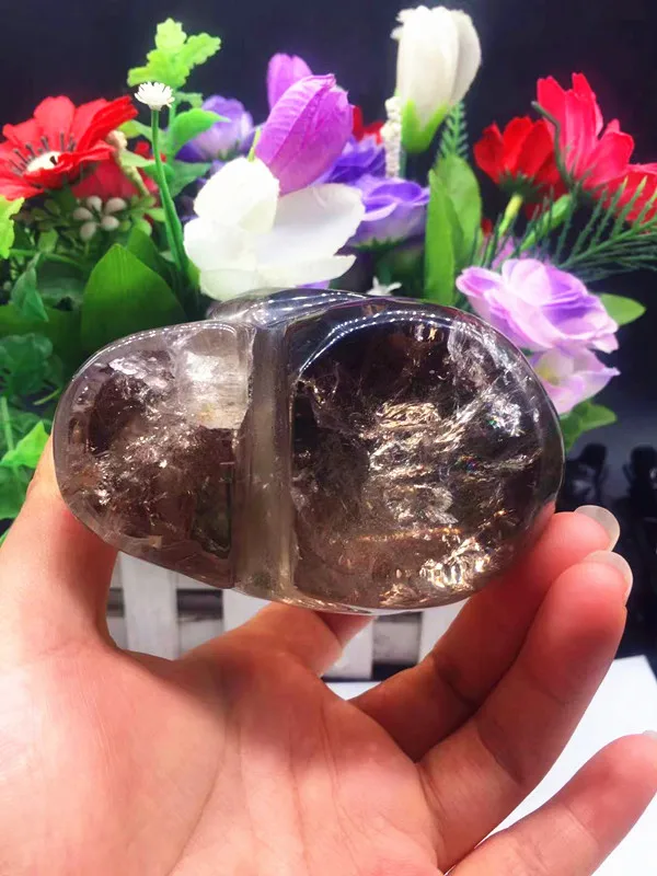 Натуральный кварцевый хрусталь чай хрустальный череп резьба орнамент