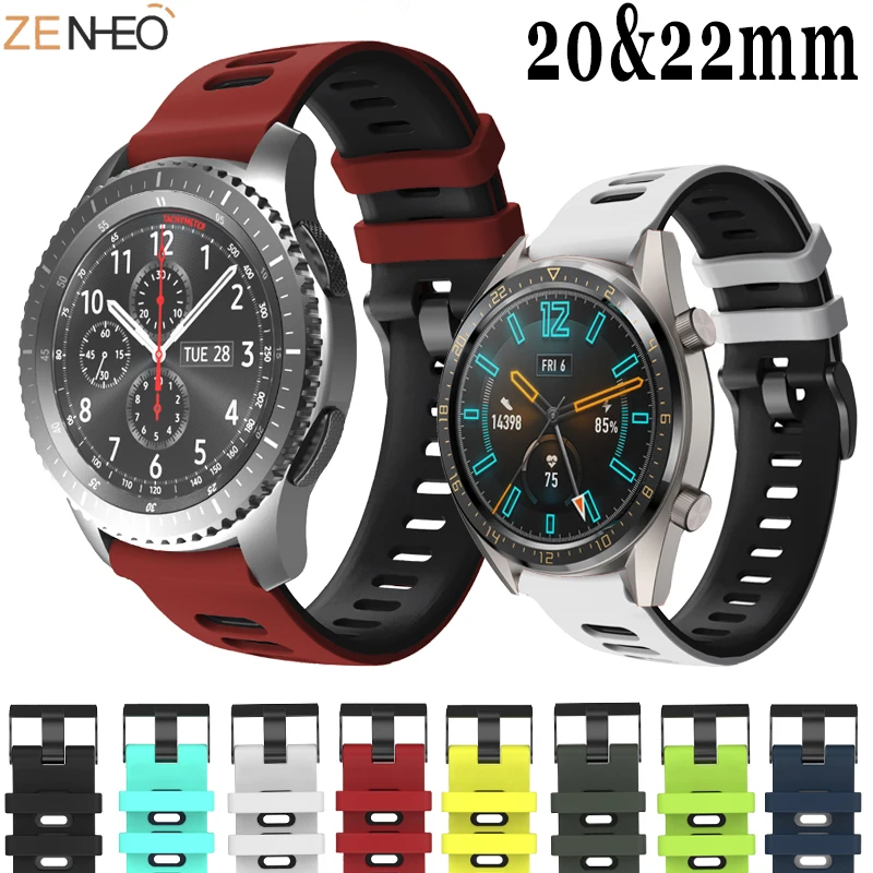 

ZENHEO Sport Silicone strap for Samsung Galaxy Watch 3 41mm Bracelet for galaxy watch 3 45mm S3 Frontier Watchbands Correa