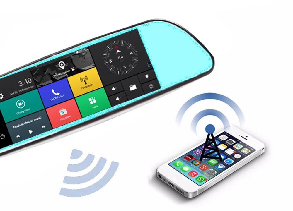 Bluavido 4G ADAS Android DVR " зеркало заднего вида gps Автомобильный видеорегистратор FHD 1080P видеорегистратор с камерой заднего вида WiFi Live monitor