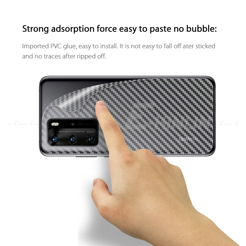 3D защита для задней панели из углеродного волокна Huawei P40 P30 P20 Pro Lite XL E 5G Plus защитная