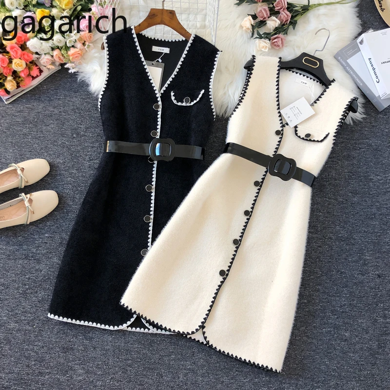 Женское платье миди Gagarich однотонное без рукавов элегантное приталенное