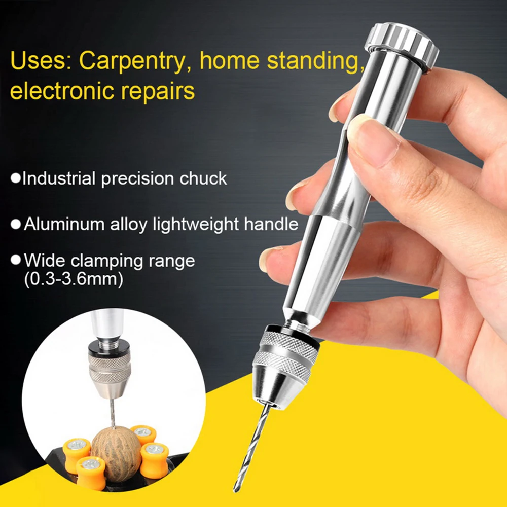 Регулируемые деревянные Спираль Твист ручная дрель & Весна Руководство провода