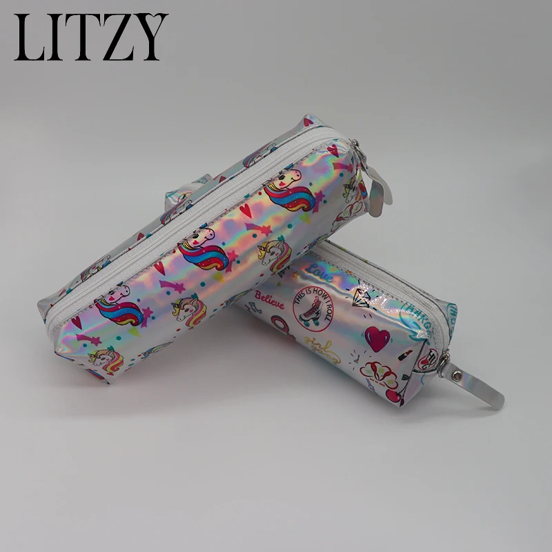 Карандаш кактус чехол голографическая лазерная ручка сумка для девочек