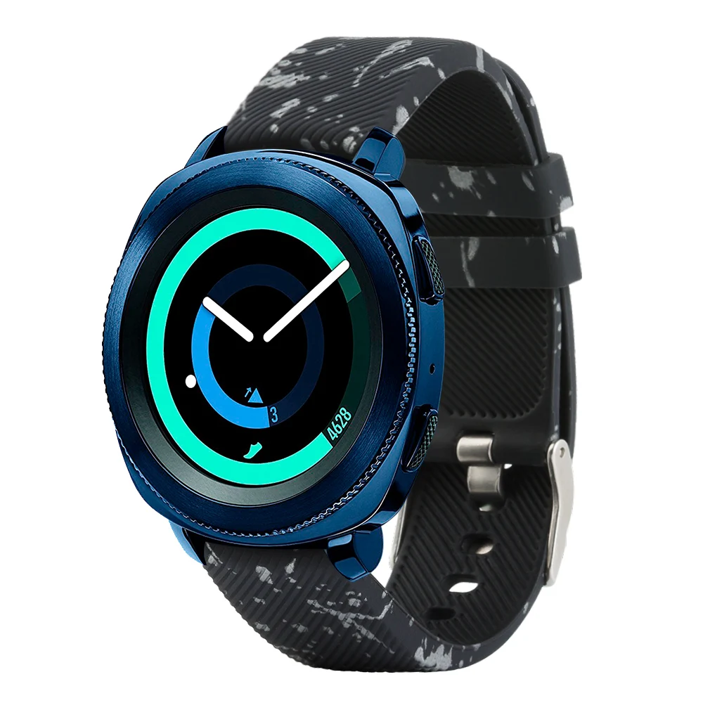 black point 20 мм силиконовый ремешок для часов samsung Galaxy Watch 42 мм/gear Sport/Garmin Vivoactive 3/Vivoactive 3 Music/Forerunner 645 ремешок - Цвет: black point