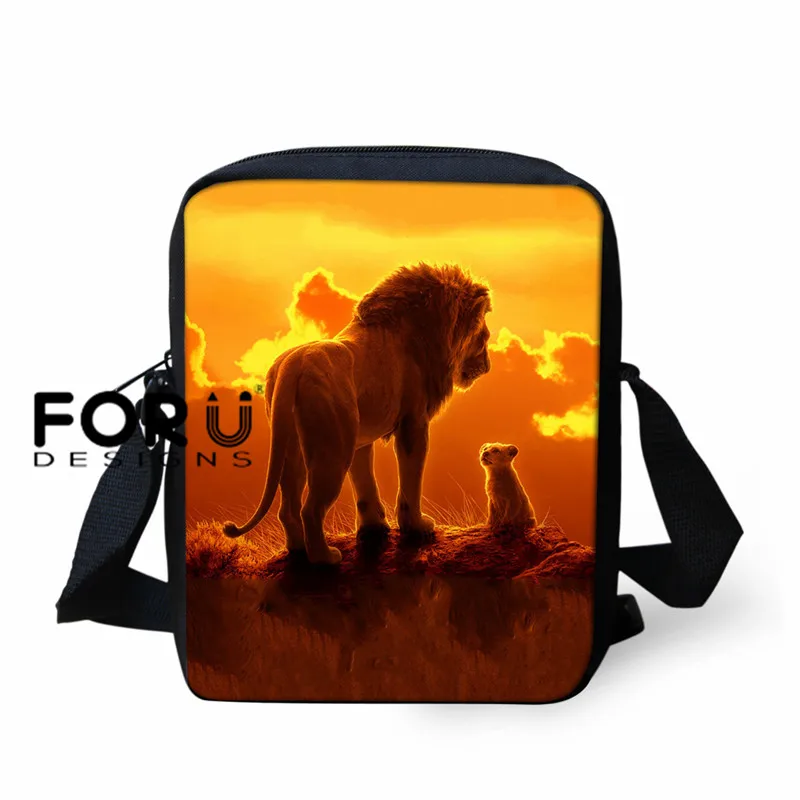 L5442E FORUDESIGNS/Школьный рюкзак с принтом «Король Лев» для мальчиков, повседневный мужской рюкзак для подростков, винтажная сумка с рисунком, 16 дюймов, Детская сумка - Цвет: L5442E