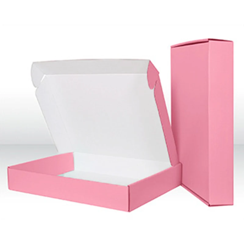 10 шт./лот 3 слойная упаковочная коробка из гофрированной бумаги черная розовая