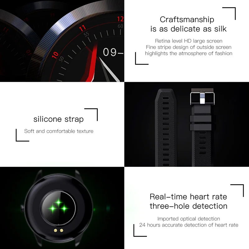 

2021 Smart Watch Men IP68 Waterproof Wrist Watch Women Bluetooth Sport Heart Rate Blood Pressure Fitness Tracker For IOS Huawei