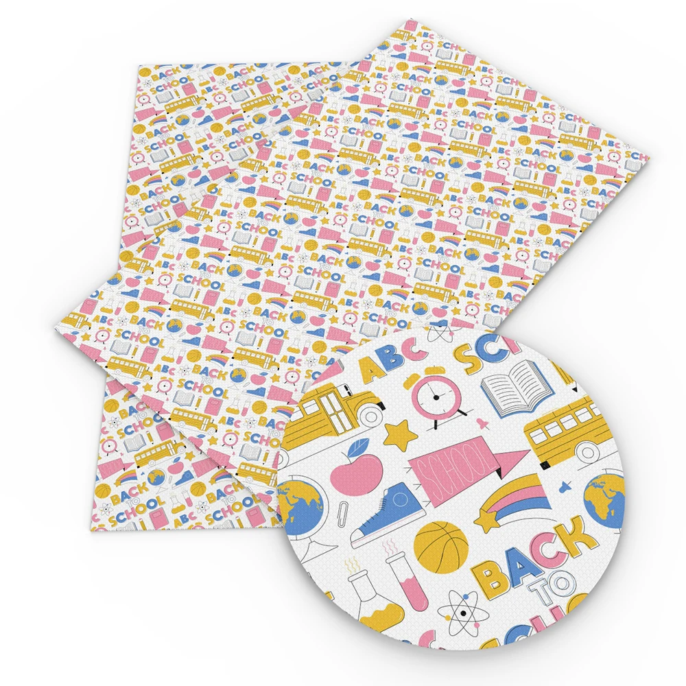 Набор простыней из виниловой ткани с принтом назад в школу 20*34 см для