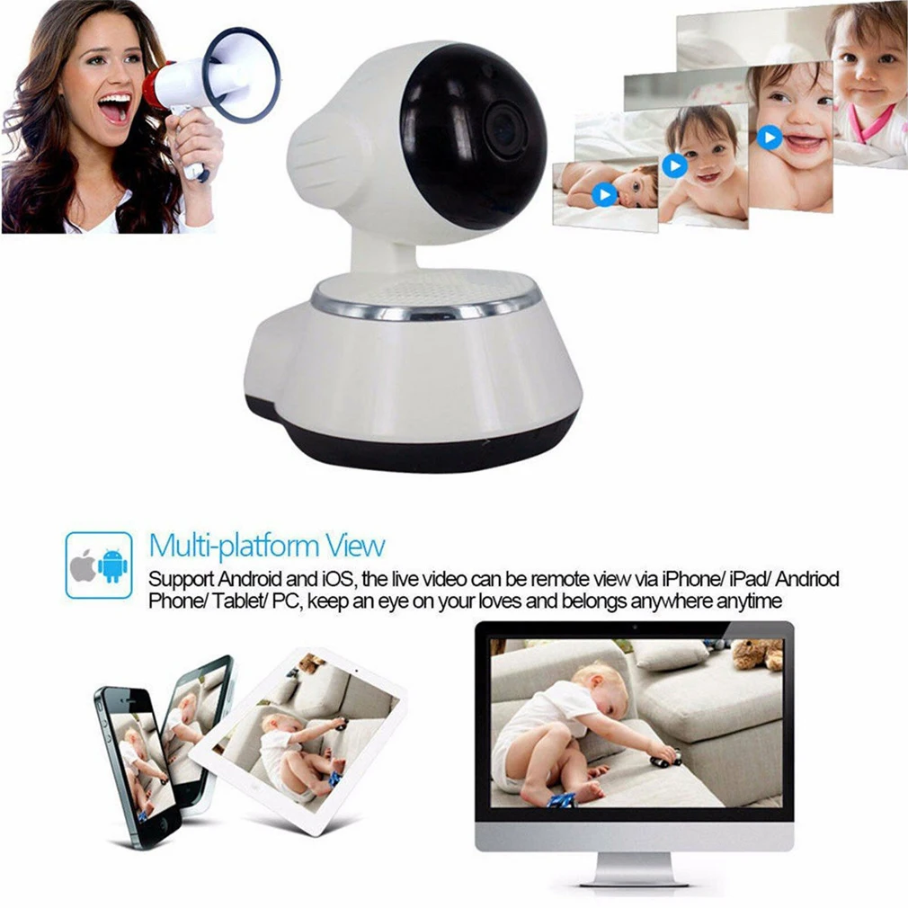 V380 1080/720P HD Беспроводная умная видеокамера с wi-fi домашняя ИК Веб-камера ночного видения HD Беспроводная IP камера