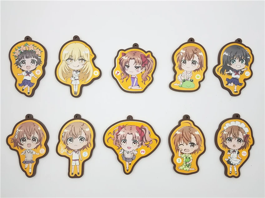 Toaru Kagaku no Railgun Original Japanese anime rubber mobile phone charm keychain strap |