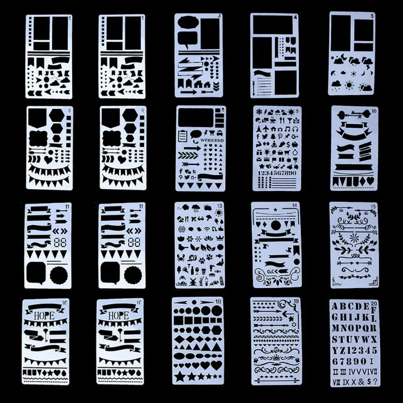 

Different Painting Stencil DIY Home Decor Planner Scrapbooking Album Craft Art