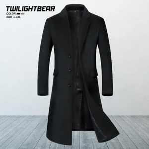 Высокое качество, мужское шерстяное пальто, длинное пальто, зимняя куртка, уличная Шерстяная парка, пальто, Мужская одежда, Casaco Masculino BY1810