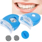 Синие полоски для отбеливания зубов, светодиодная лазерсветильник с кнопкой и батареей, мини-лоток для отбеливания зубов, лазер для отбеливания зубов, 1 звезда, светильник s TSLM1