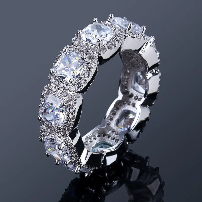 

Micro-Studded Zircon Ring Iced Out Hip Hop Ring Jewelry for Men and Women Rings Fashion Ring