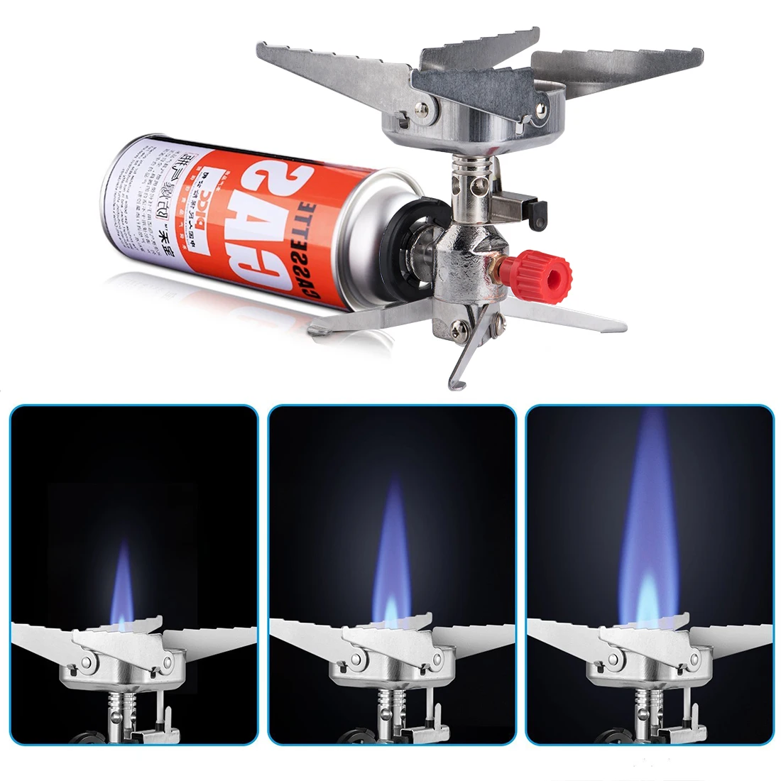 Туристическая плита уличная ветрозащитная портативная Кассетная печь