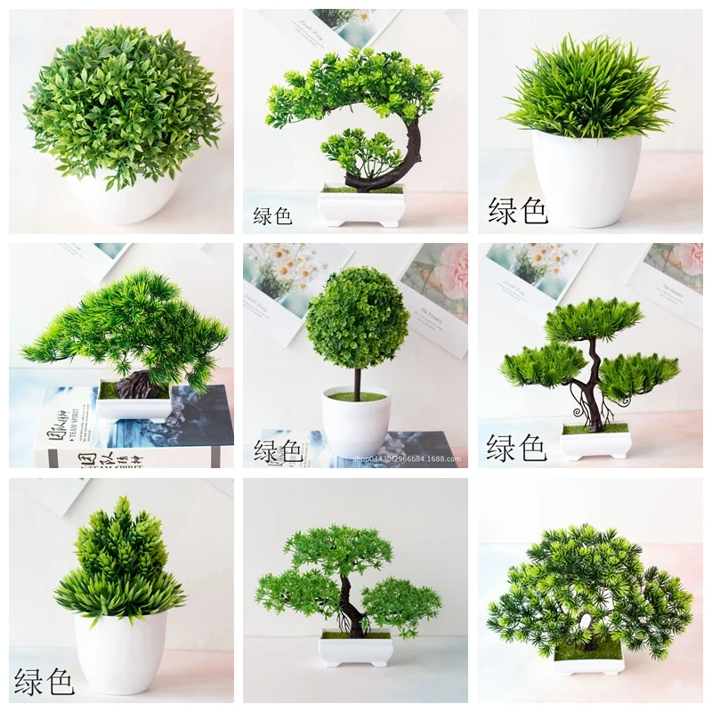 39 стиля зеленый шар из искусственной травы цветы дерево растения бонсай на