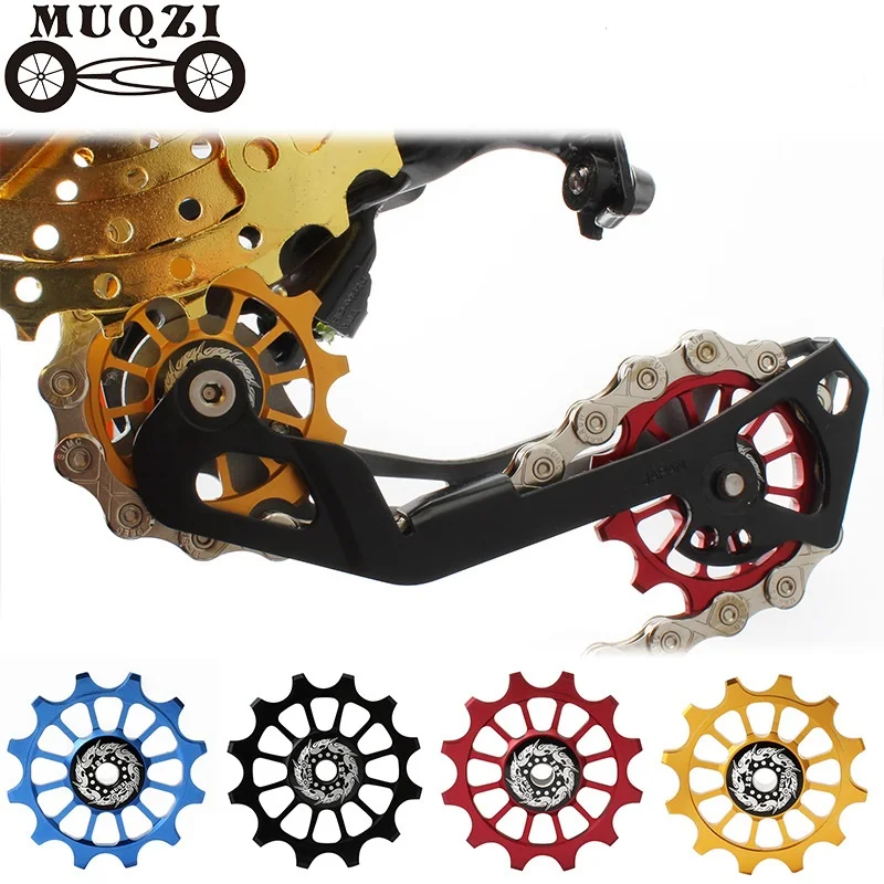 

MTB Road Bicycle 12T Positive Negative Tooth Jockey Wheel Rear Derailleur Bike Guide Pulley Ceramics Bearing Bicycle Accessories