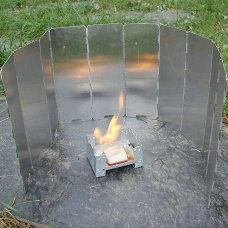 Складная газовая плита ветрозащитная горелка из алюминиевого сплава 10 тарелок