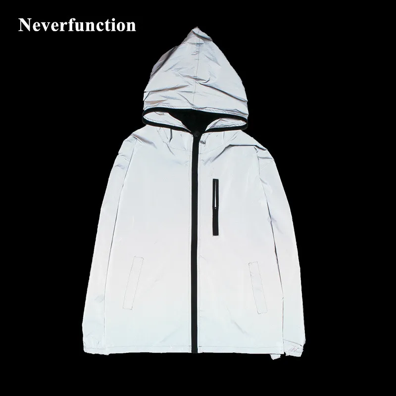 Модная дизайнерская Светоотражающая мужская куртка в стиле Харадзюку уличная