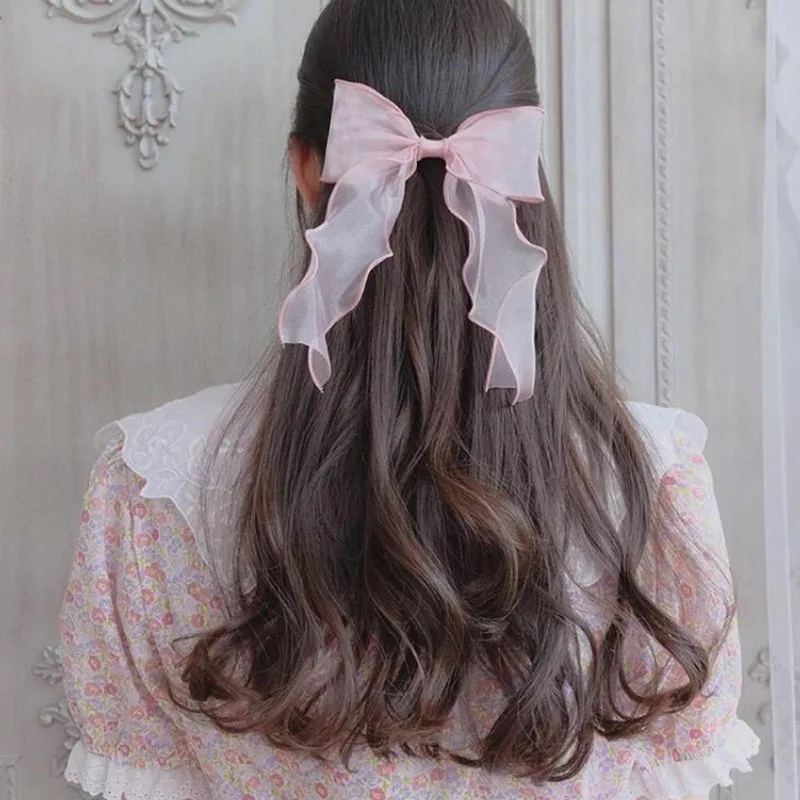 

Cute Hair Ties Rope Bow Streamers Hair Scrunchies Beautiful Fashion Colorful Nice-Looking Soft Gauze Ponytail Elastic Hair Ring