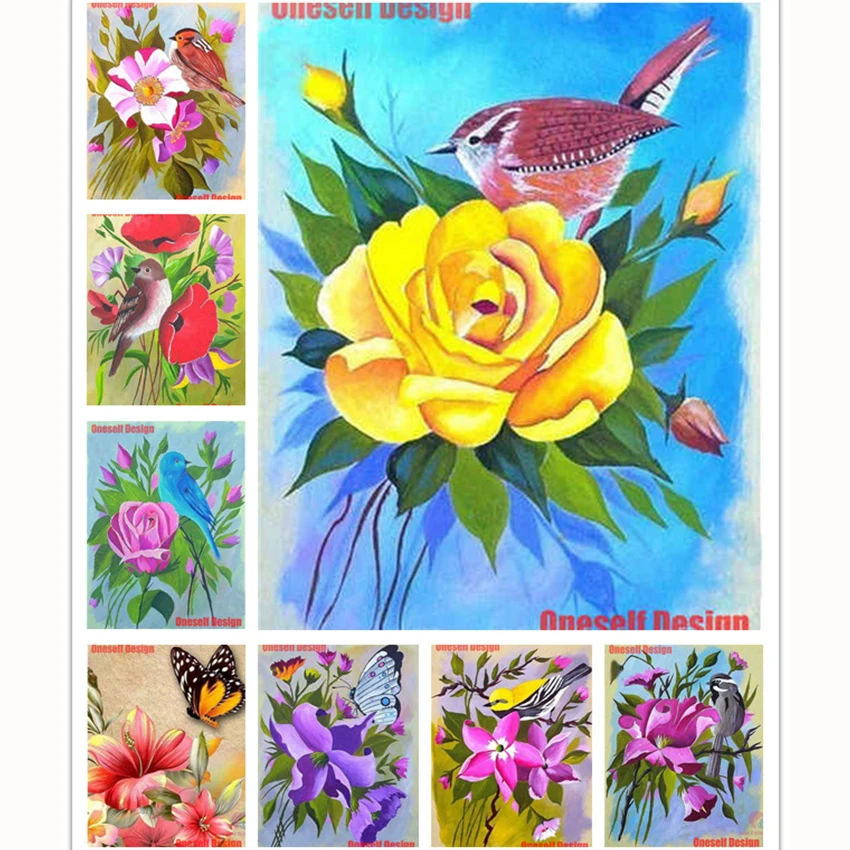 

5d diamond painting flower diy diamond embroidery sale brid diy diamond mosaic sale animal rhinestone pictures decoration home