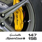 6 шт., наклейки для тормозного суппорта автомобиля Alfa Romeo Giulia Giulietta 147 156 159 Mito Stelvio Sportiva