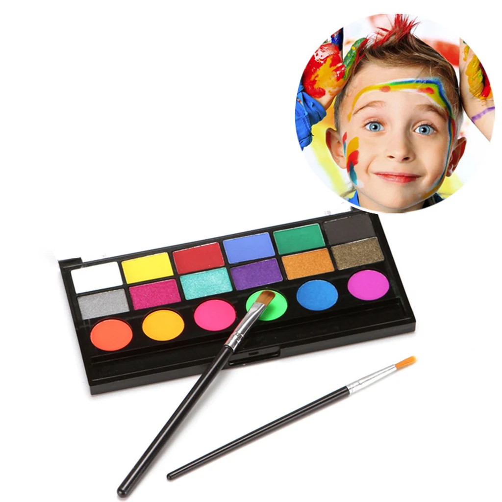 Краска для лица, 18 цветов, нарядное платье для вечеринки на Хэллоуин, масло для тату, набор для рисования от AliExpress WW