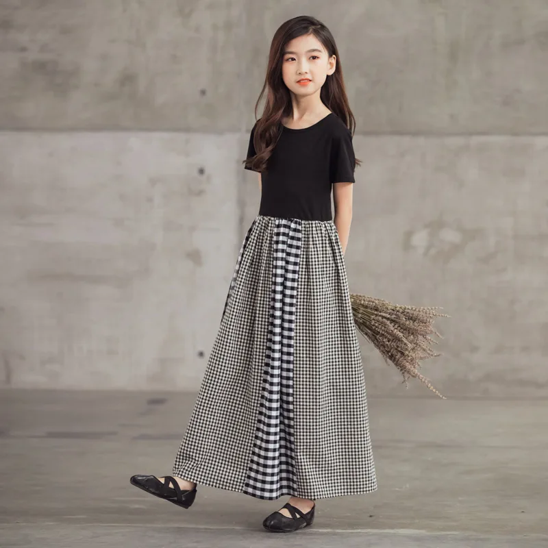 

5 To 20 Years New 2021 Summer Teen Girls Dress Cotton Princess Maxi Long Dress Girl Children Party Clothes Baby Holiday Dresses