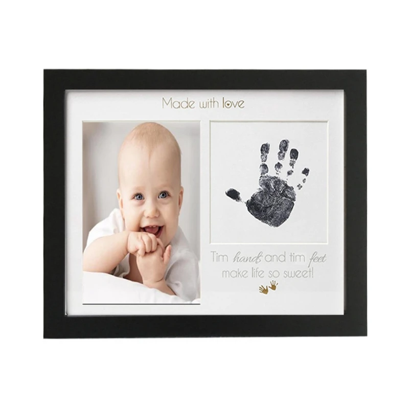 

Newborn Handprint Footprint Picture Frame Baby Birthday Keepsake Photo Ornaments 54DA