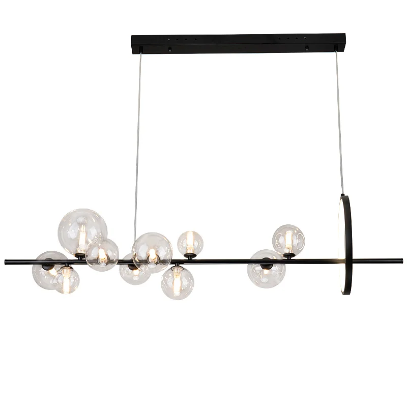 

Light luxury American industrial style lamp restaurant light creative bar table glass bubble chandelier