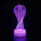 Рождественский подарок Принцесса 3d Светодиодная лампа детский ночсветильник с дистанционным сенсорным выключателем для колледжа